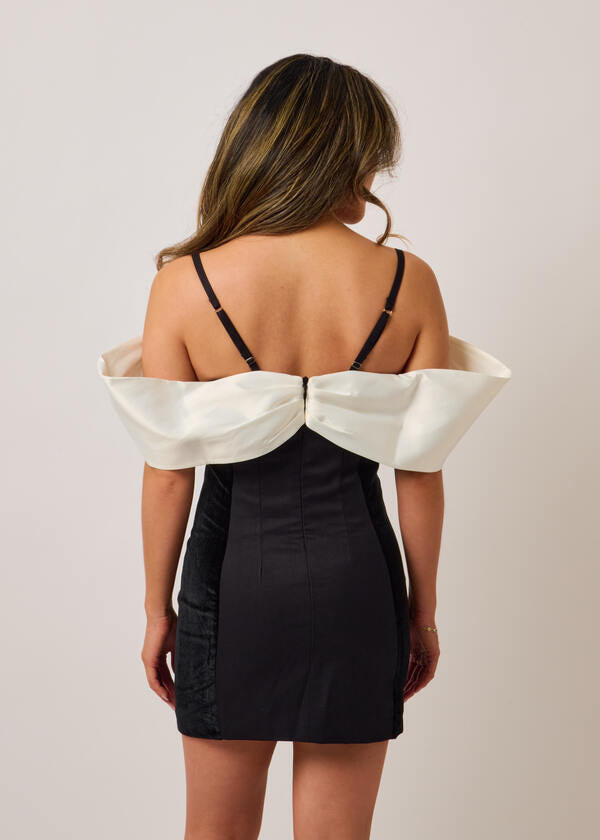 Velvet Mini Dress - Black