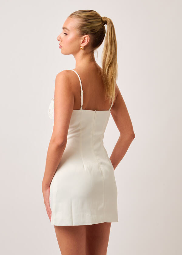 White Lace Mini Dress